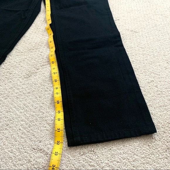 NWOT Black Contrast Jeans Straight Leg - Picture 12 of 12